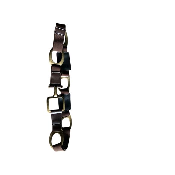 Vintage Chain-link Belt Brown Gold 39\